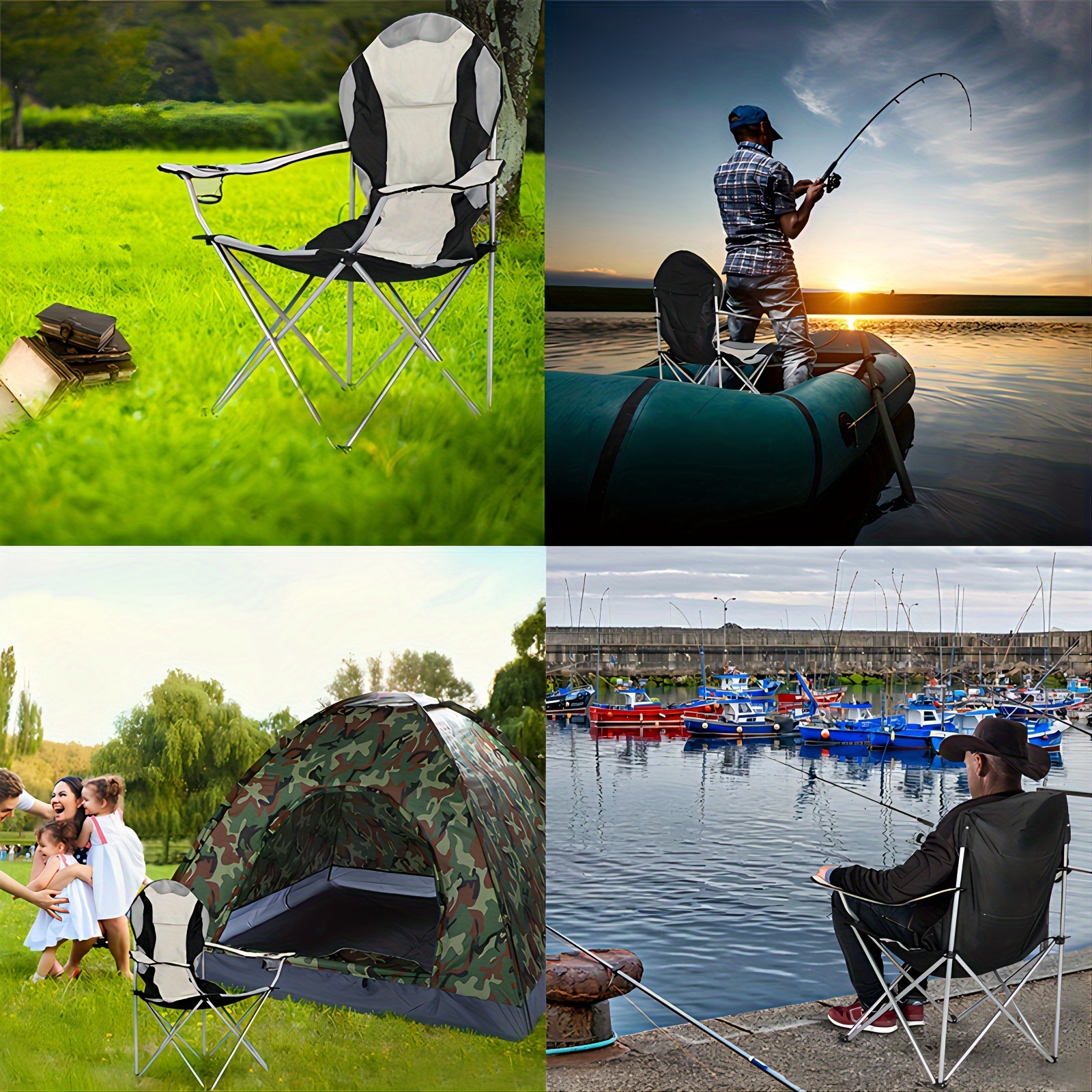 1 multifunctional portable folding outdoor household folding chairs leisure chairs camping picnic picnic travel mountaineering fishing beach courtyard   room bedroom chairs and stools details 1