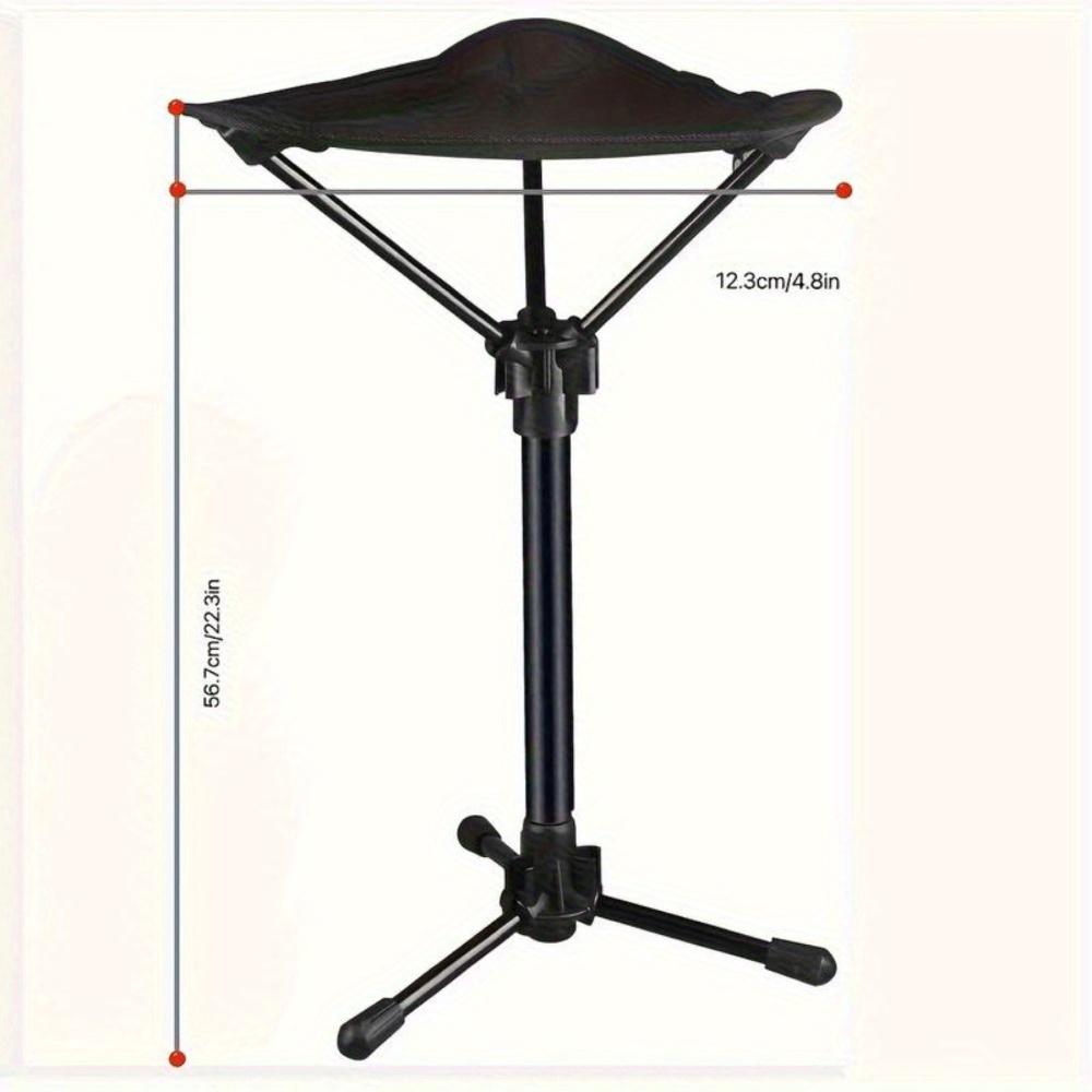 2pcs portable telescopic chairs lightweight folding chairs for fishing and camping adjustable height single leg tripod seats foldable and compact design details 1