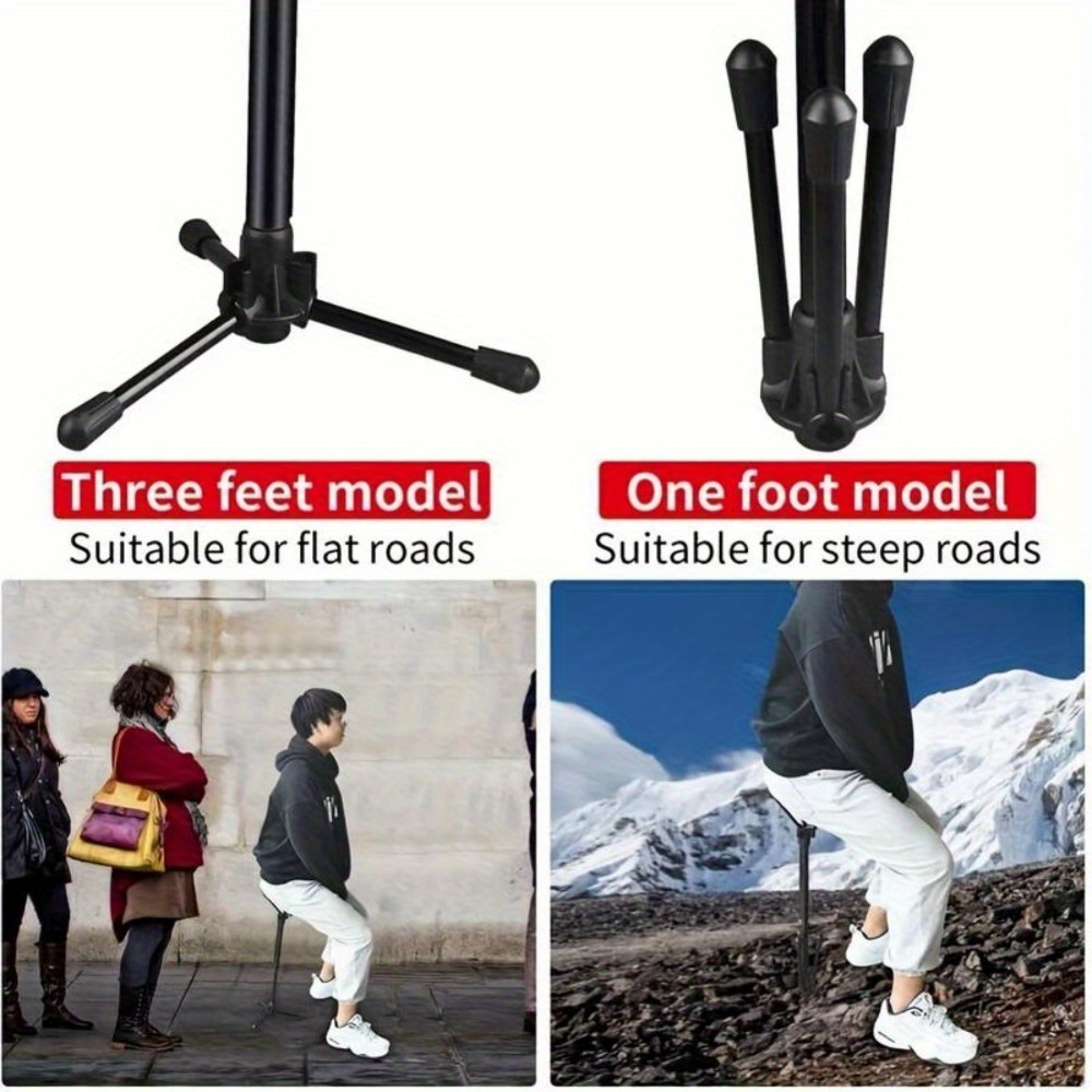 2pcs portable telescopic chairs lightweight folding chairs for fishing and camping adjustable height single leg tripod seats foldable and compact design details 4