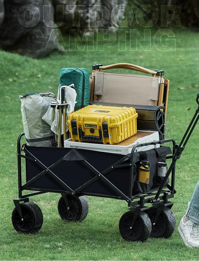 versatile collapsible wagon camping cart with removable canopy and 360lbs weight capacity ideal for garden beach trips picnics outdoor events and more details 3