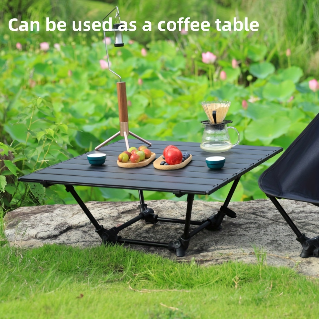 outdoor folding egg roll table and chair equipped for camping portable retractable picnic barbecue ultra light aluminum alloy   picnic table details 4