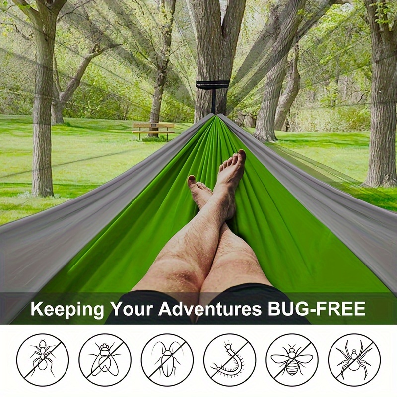 outdoor mosquito net camping hammock suitable for backpacking traveling and parks enjoy a comfortable rest without insects details 4