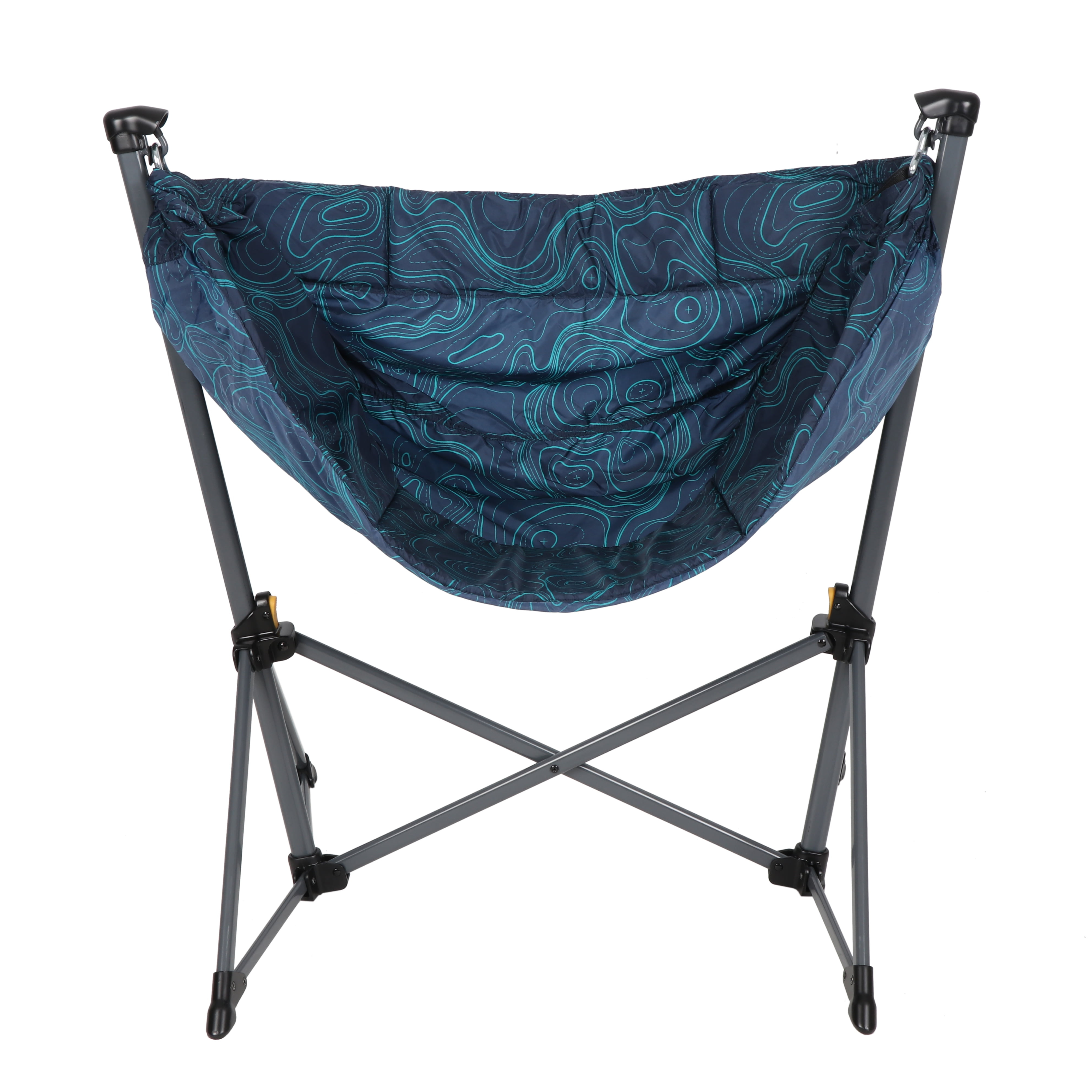 portable hammock camping chair nylon blue details 0