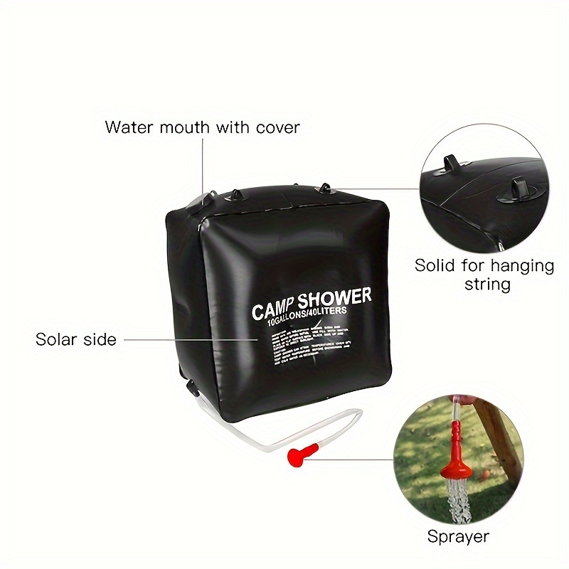 portable 40l camping shower bag convenient hand washing and water storage for outdoor adventures details 2