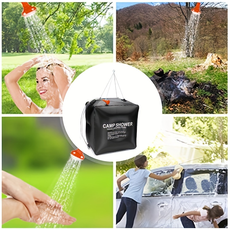 portable 40l camping shower bag convenient hand washing and water storage for outdoor adventures details 5