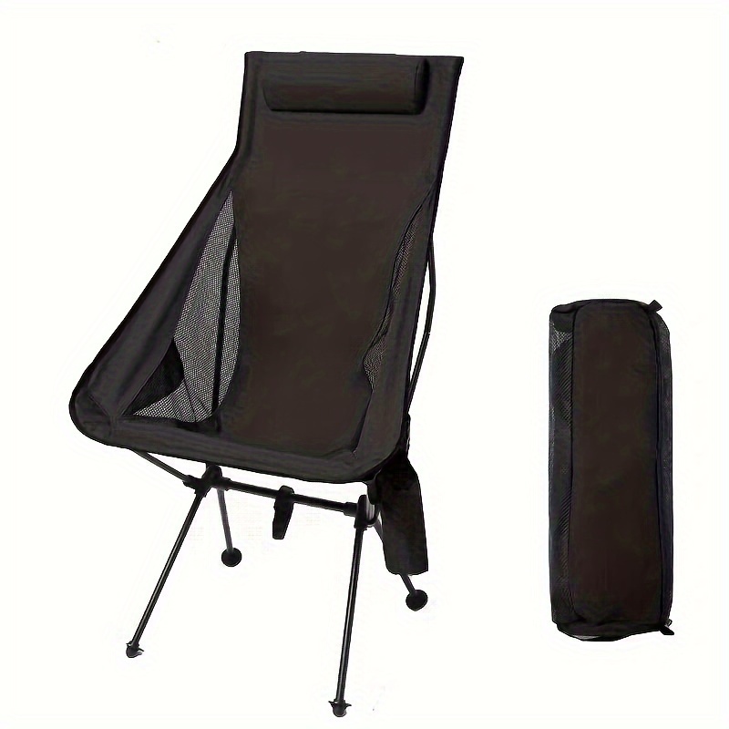 portable folding camping chair with headrest lightweight tourist chairs aluminum alloy fishing chair outdoor furniture details 3