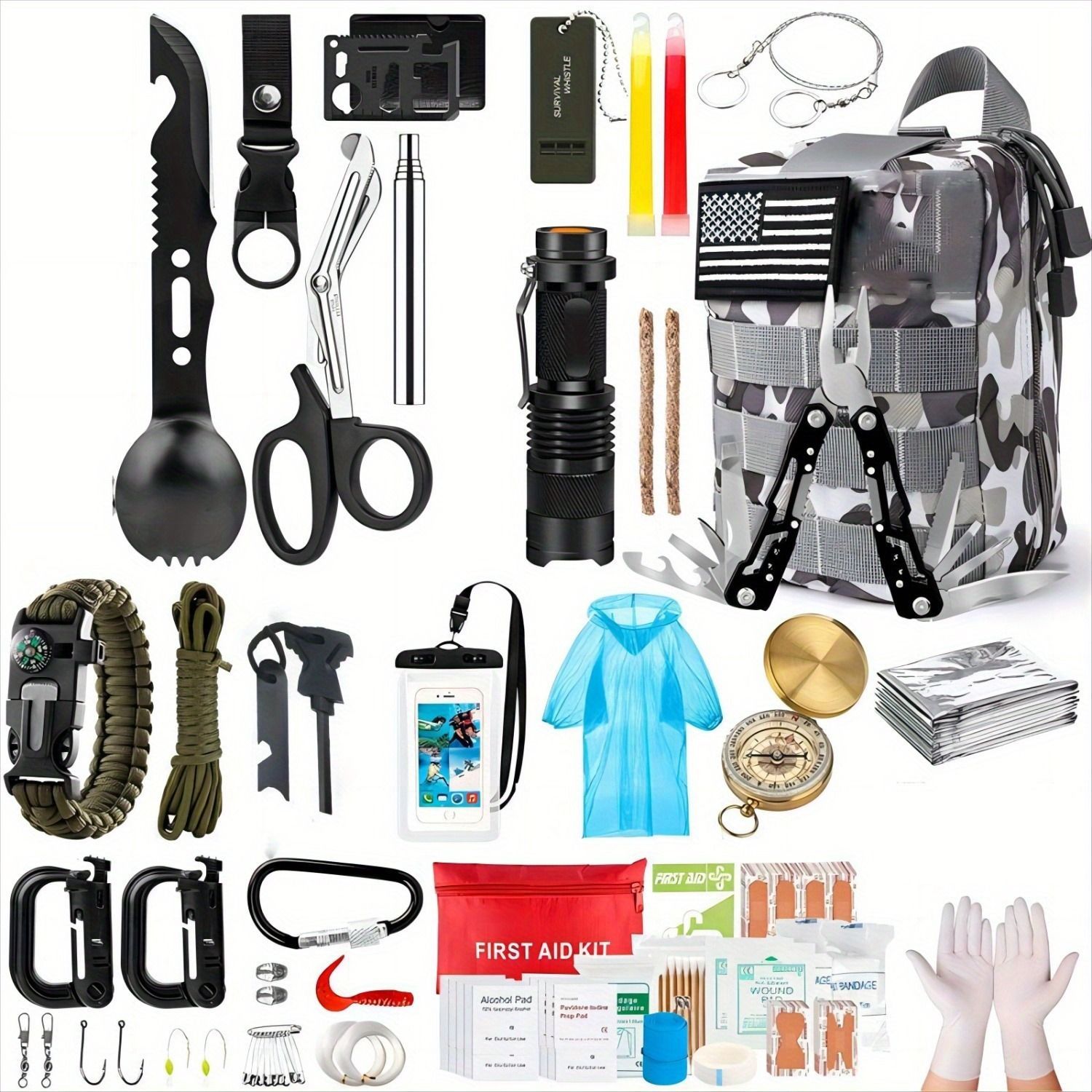 outdoor equipment outdoor multi purpose tool kit adventure first aid kit trauma kit adventure camping hiking emergency survival kit details 0