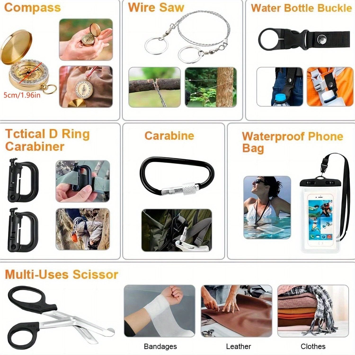 outdoor equipment outdoor multi purpose tool kit adventure first aid kit trauma kit adventure camping hiking emergency survival kit details 3