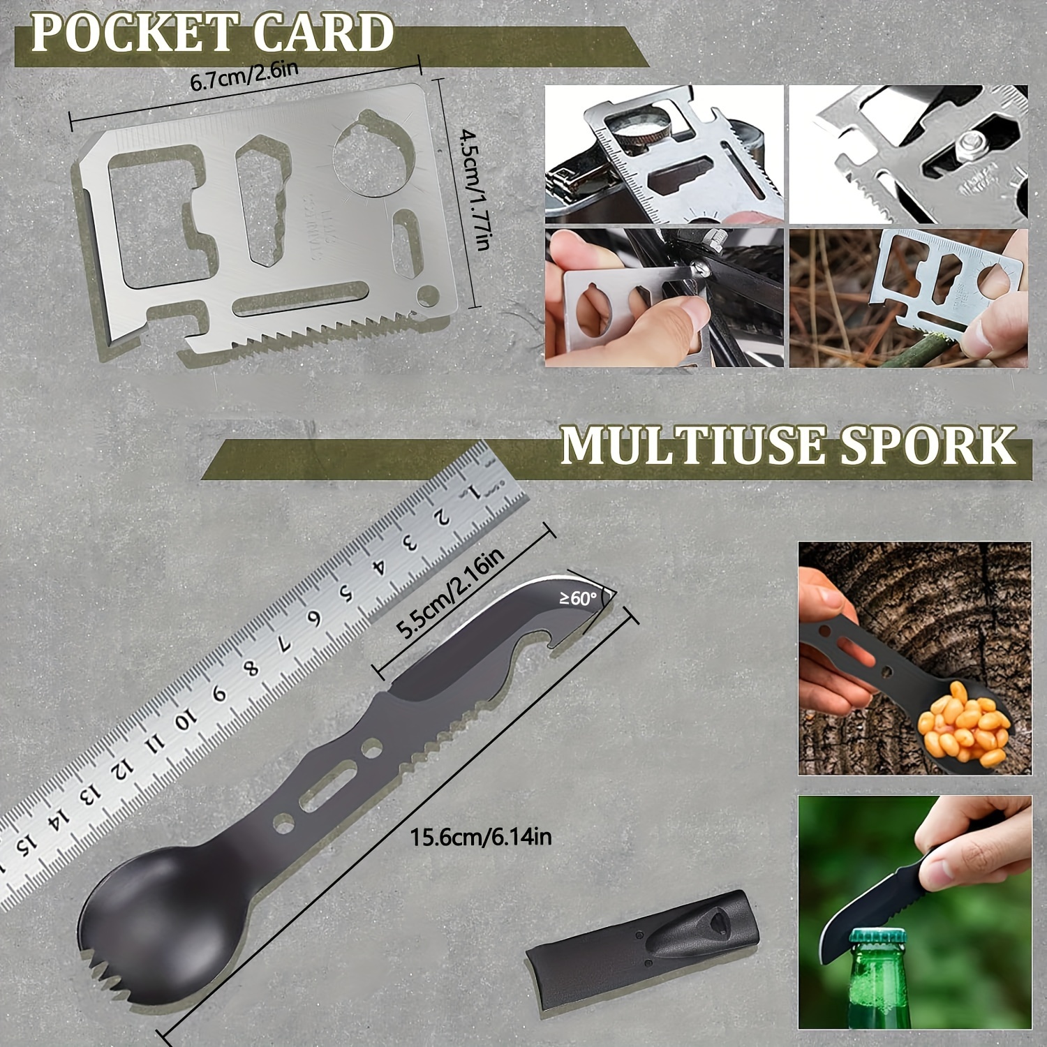 gifts for men dad husband boyfriend him survival kits 13 in 1 survival gear camping essentials cool gadgets for camping hiking wilderness adventures and disaster preparedness details 5