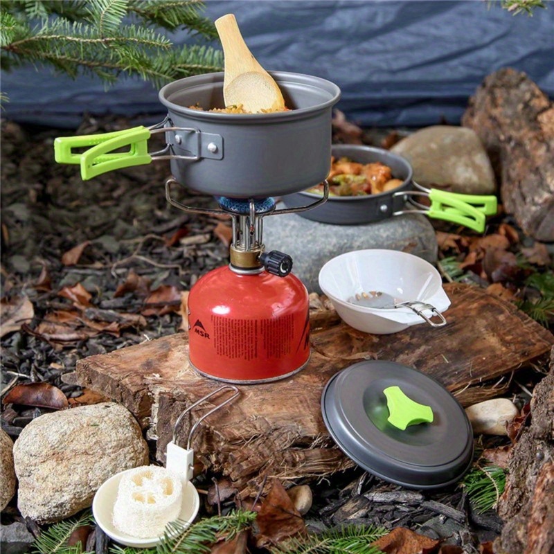 camping cookware mess kit lightweight outdoor cook gear for hiking picnic and camping details 0