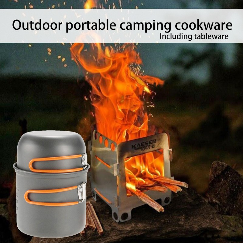 outdoor camping cookware set portable cook gear lightweight cookware sets suitable for backpacking picnic details 7