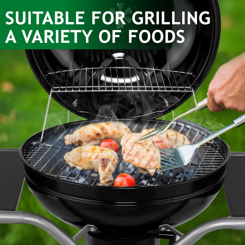 12864100cm black with frame and wheels model iron charcoal grill details 9