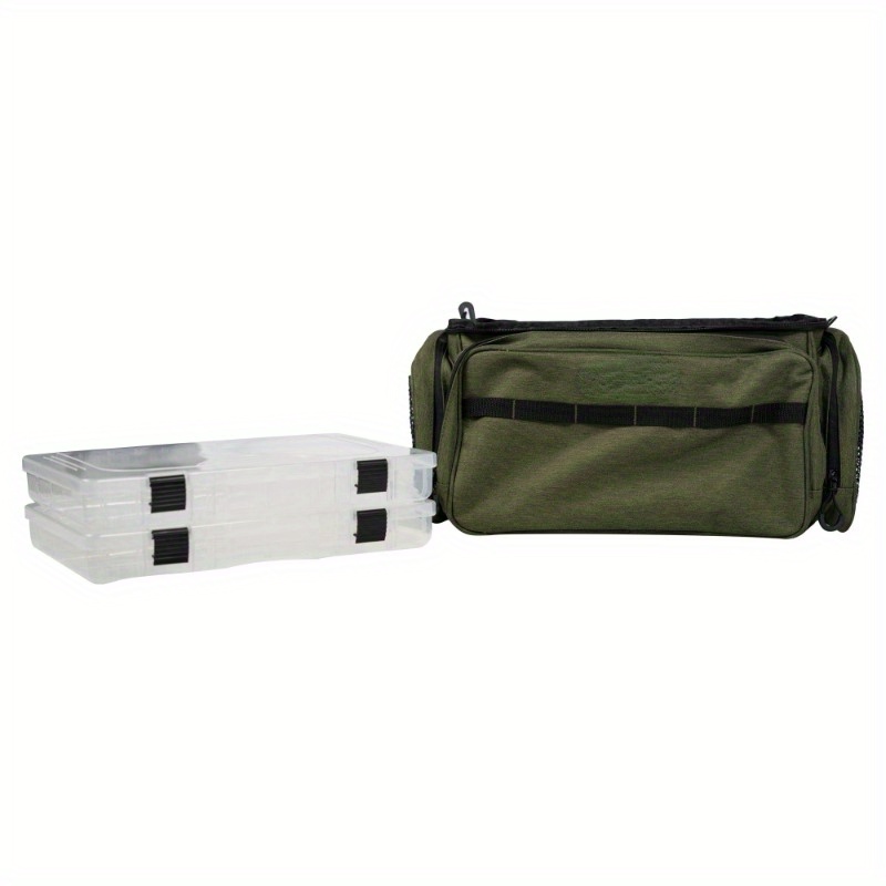 large 3700 size heathered   tackle bag with two 3700 size   details 2