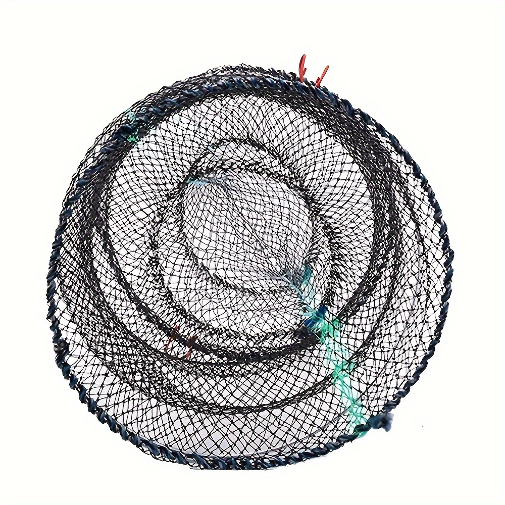 1pc durable foldable fishing net for shrimp and crab portable outdoor fishing trap cage details 6