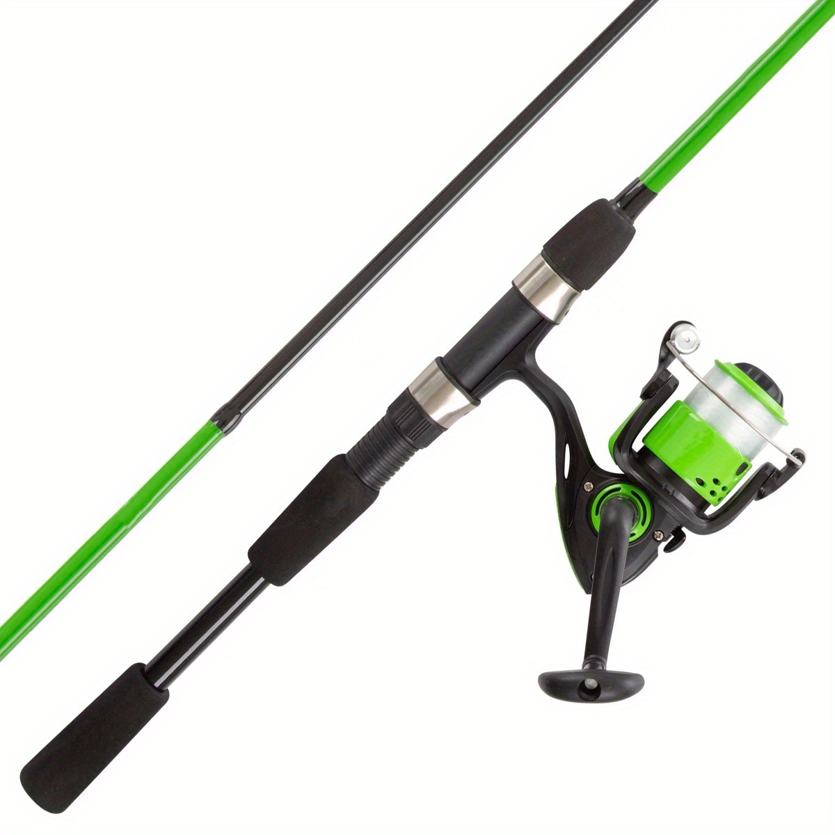 beginner spinning fishing rod reel   fiberglass pole details 0