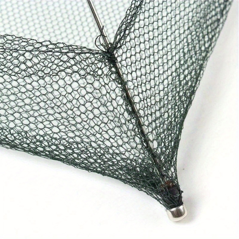 1pc folding fishing net fishnets mesh net umbrella shaped fishing nets hand thrown fishing nets portable fishing landing net foldable bait cast tool automatic nylon details 9