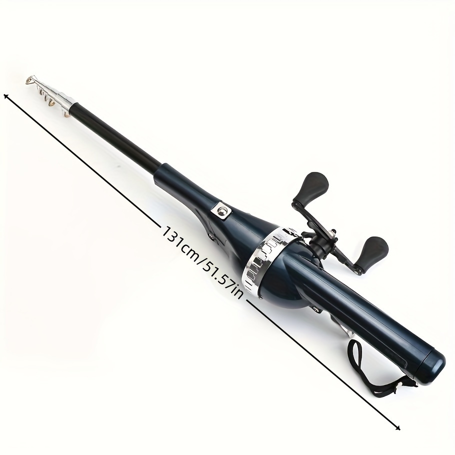 portable full metal fishing rod 52 76 inch foldable fishing bait rod with fishing line telescopic fishing rod suit details 7